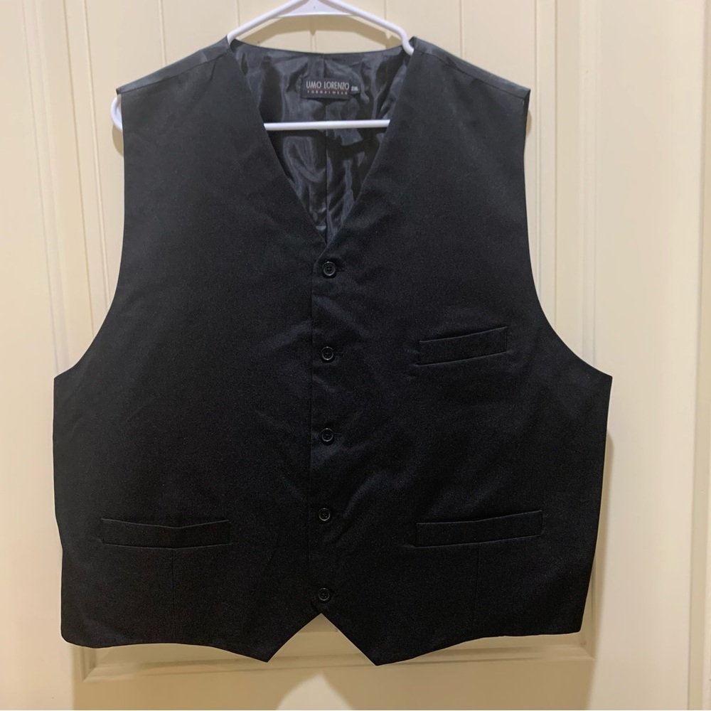Umo Lorenzo Black Vest Formalwear Size 2XL